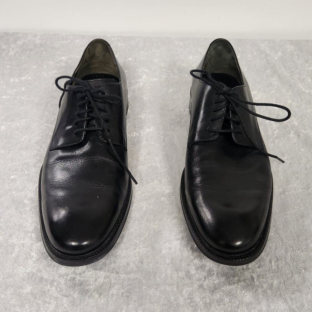 Cole Haan Men Black Leather Classic Lace-up Oxford Shoes-Size 10M